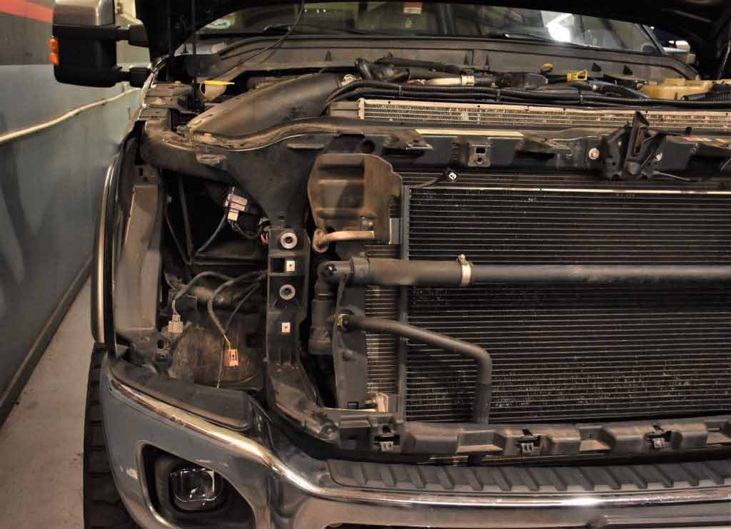 2016 ford transit radiator removal