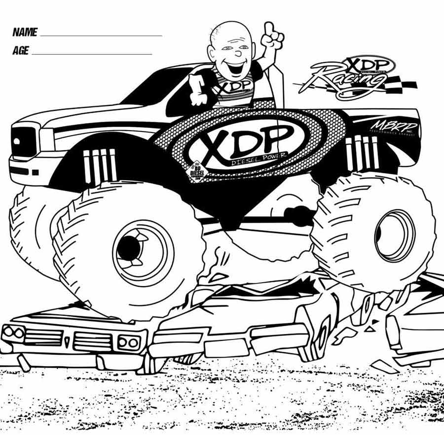 Free Printable Monster Jam Speed Coloring Page for Adults and Kids 