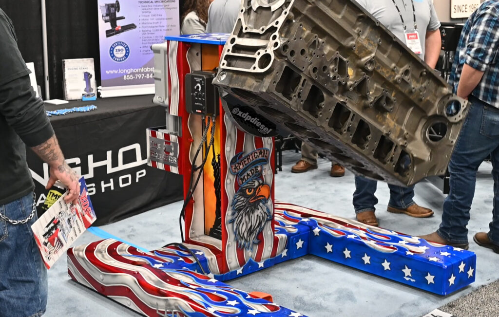 Longhorn Fab American Made Engine Stand at PRI 2022
