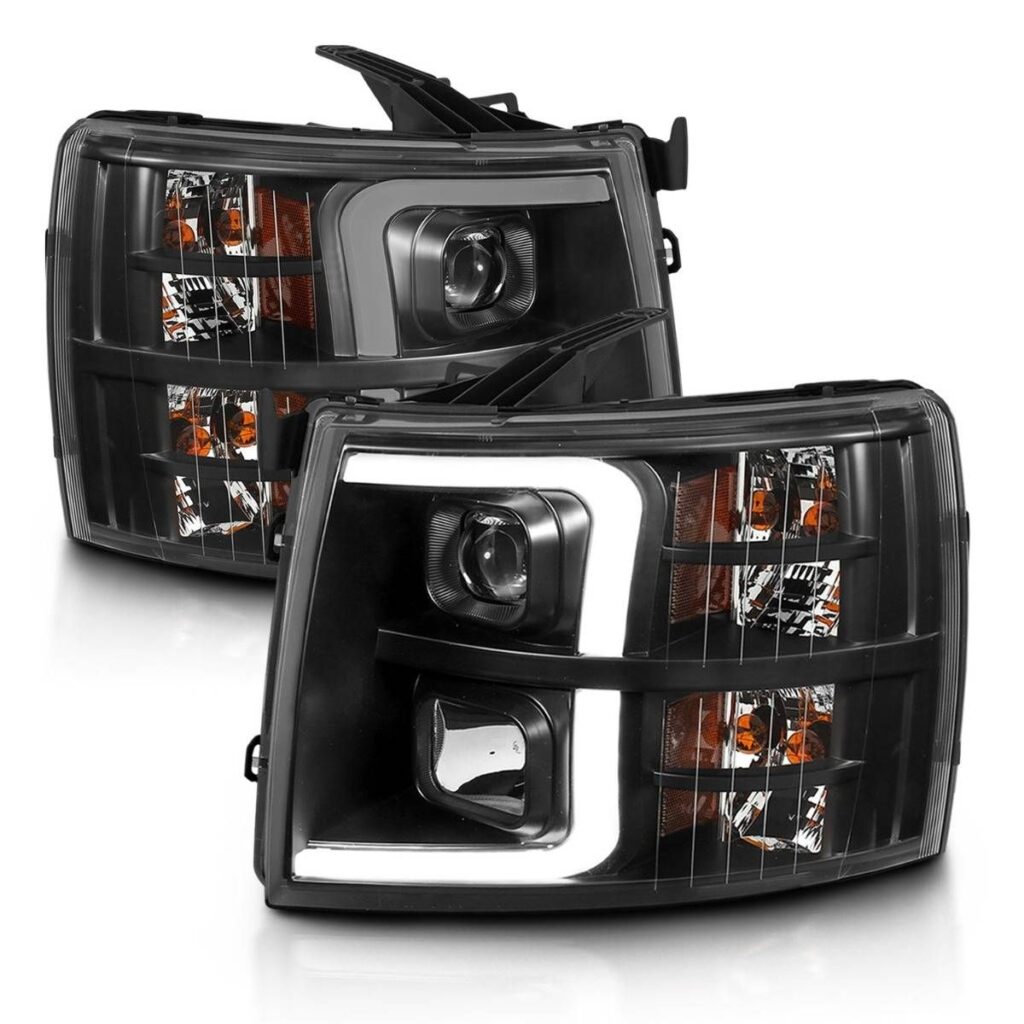 Anzo 111480 Black Plank Style Design Projector Headlights