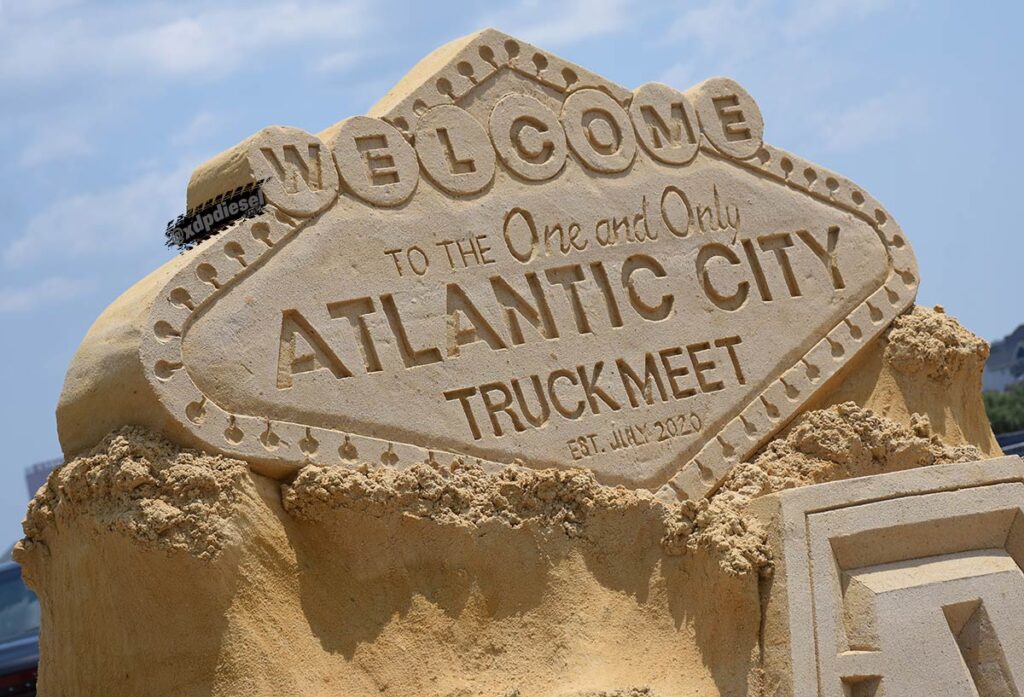 Atlantic City Truck Meet 2023 sand sculpture