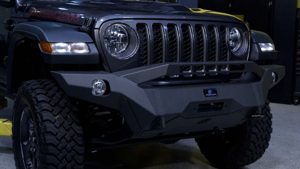 Hammerhead Pre-Runner Front Bumper on a Jeep Gladiator close up