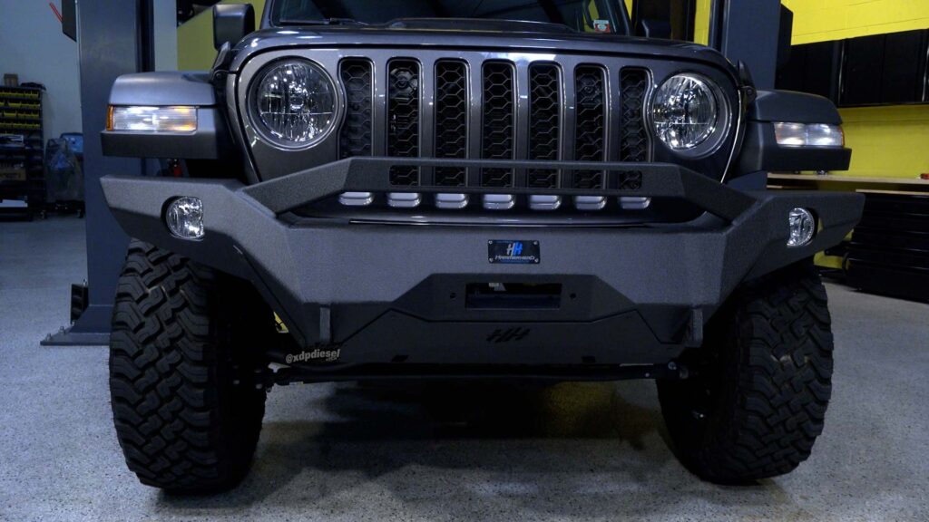 Hammerhead Pre-Runner Front Bumper on a Jeep Gladiator front view
