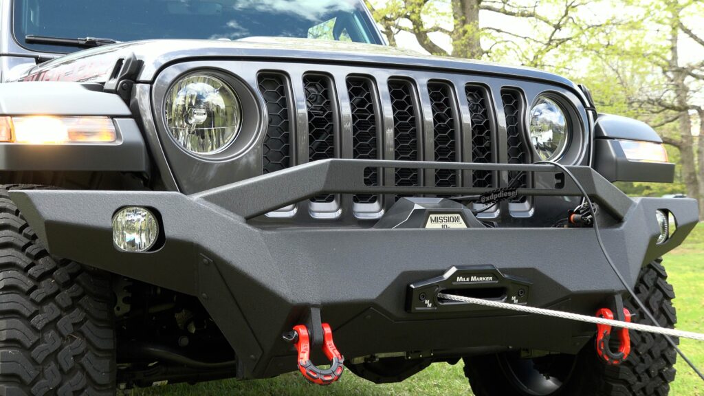 Mile Marker Mission Series Winch on a 2023 Jeep Gladiator JT