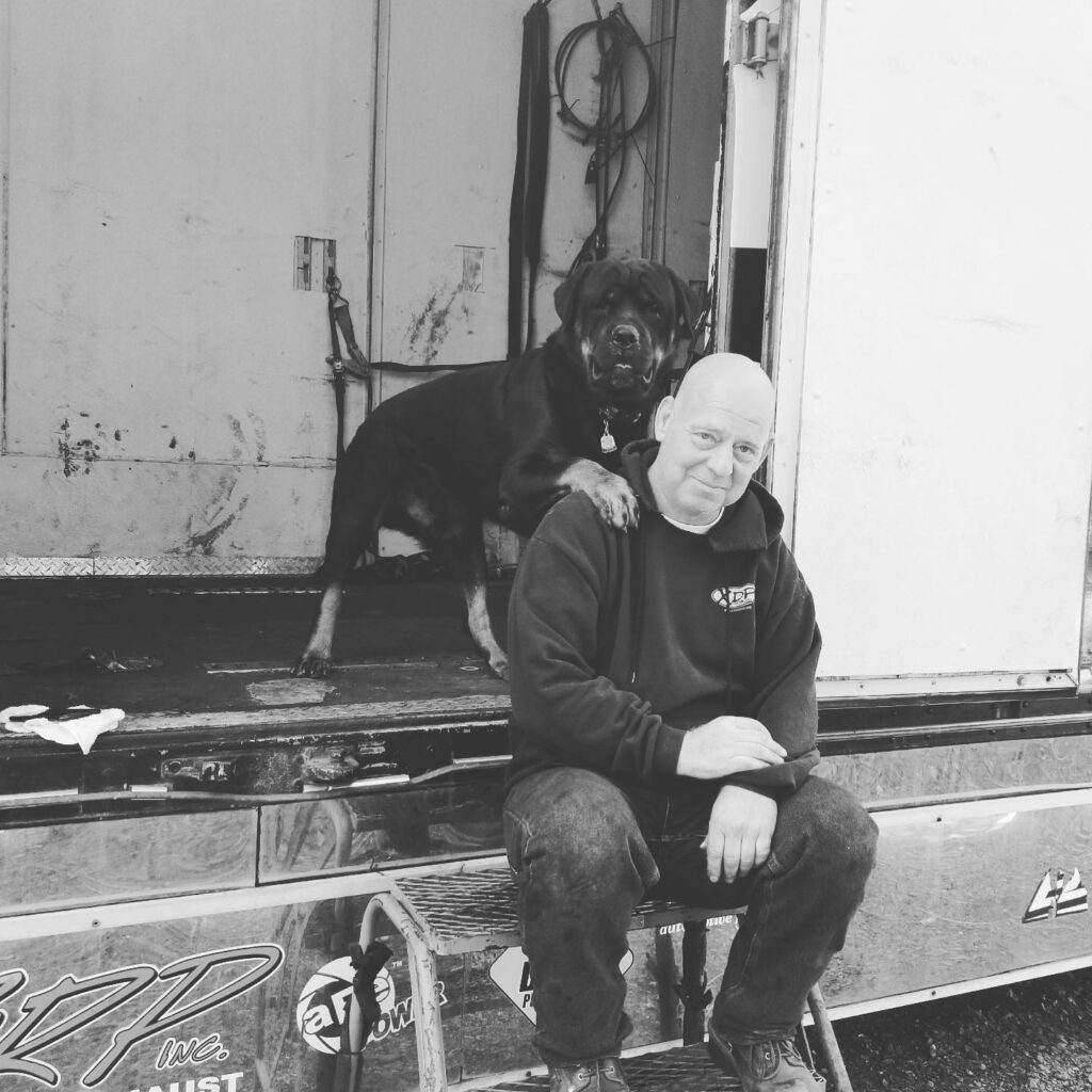 Dave Radzierez and his dog Hank