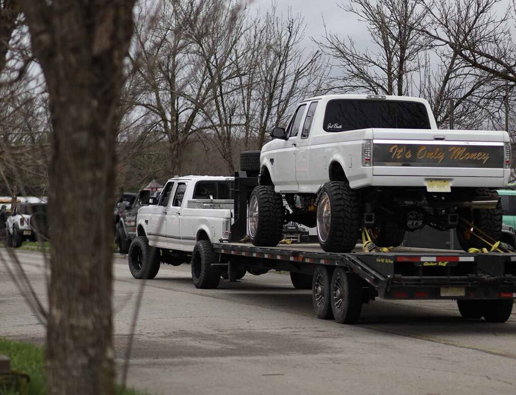 White Diesel On Trailer