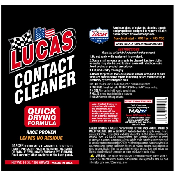 Lucas Oil 10799 Contact Cleaner | XDP | XDP