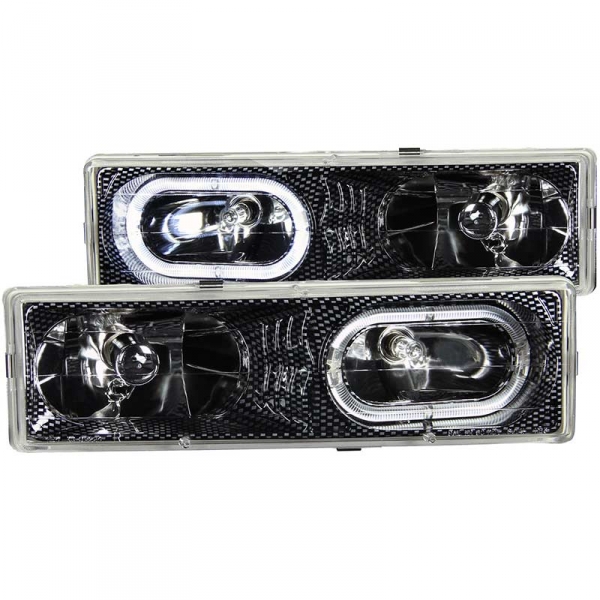 Image 1 for Anzo Clear Headlights With Carbon Halo 111005