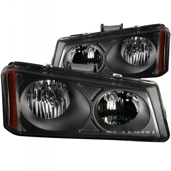 Image 1 for Anzo Chevrolet Silverado Crystal (Black) 111009