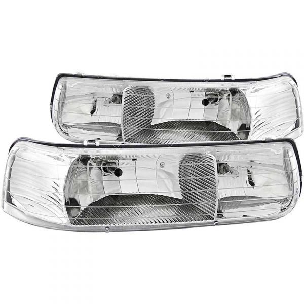 Image 1 for Anzo Chrome Crystal Headlights 111011