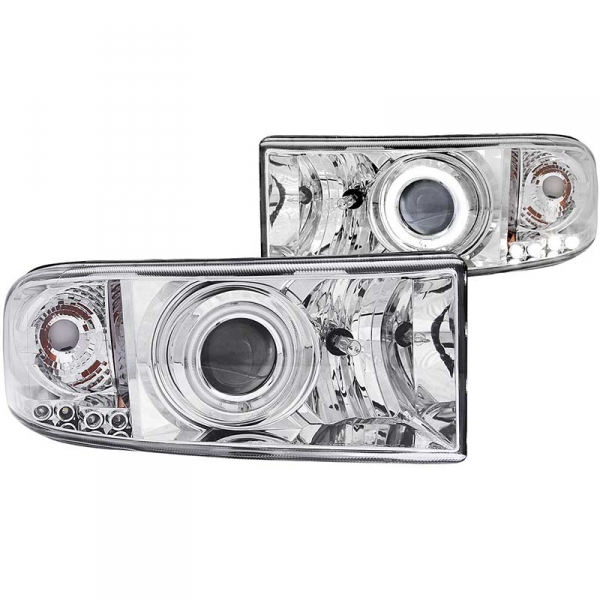 Image 1 for Anzo Chrome Projector Headlights With LED Halo 111056