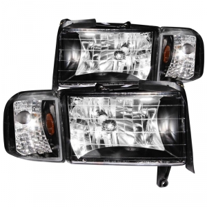 Head Lights Dodge 5 9l Mins 1998 2002 Lighting Xdp Anzo Dodge Ram Crystal Black 111067