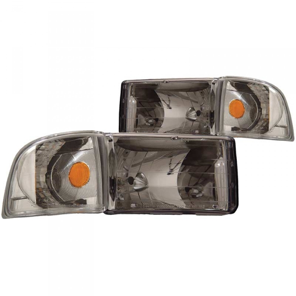 Image 1 for Anzo Chrome Crystal Headlights 111068