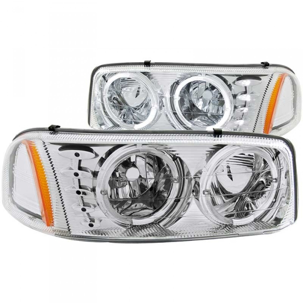 Image 1 for Anzo Euro Chrome Headlights with Halo 111208