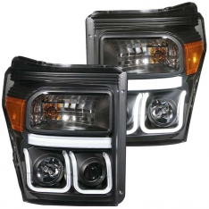 Anzo 111292 Black U-Bar Style Projector Headlights