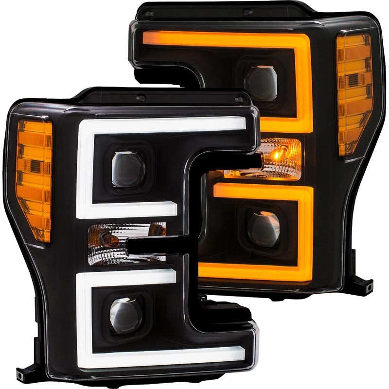 ANZO Projector Headlight Set w/ Plank Style Design Black | Mazda 6 (14-15) (121516)