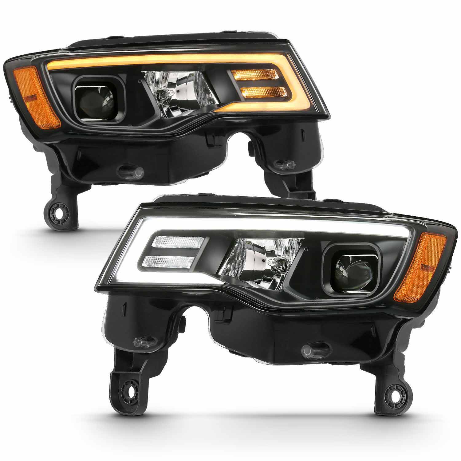 Anzo 111418 Black Plank Style Switchback Projector Headlights | XDP