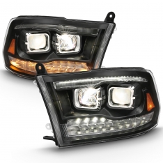 Anzo 111464 Black Switchback Dual LED 