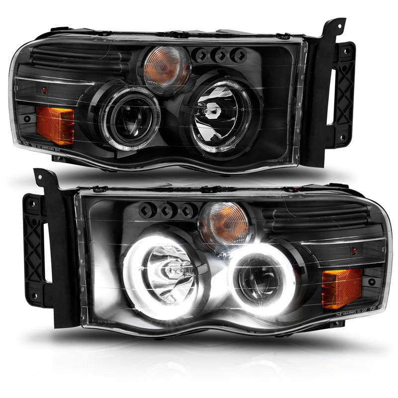 Anzo 111490 Black Halo Projector Headlights
