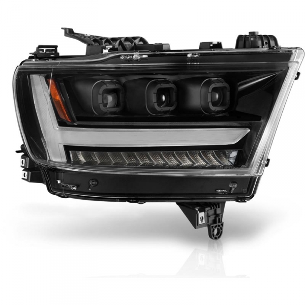Image 1 for Anzo 111494-R Black Plank Style Design LED Projector Headlight (Passenger Side)