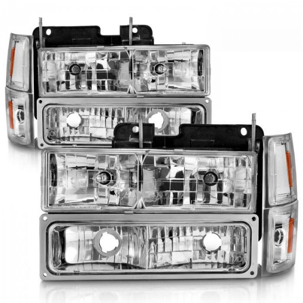 Image 1 for Anzo 111506 Chrome Crystal Headlights