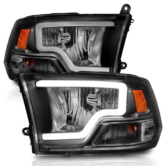 Anzo 111515 Black Crystal Headlights With LED Plank Light Bar | XDP