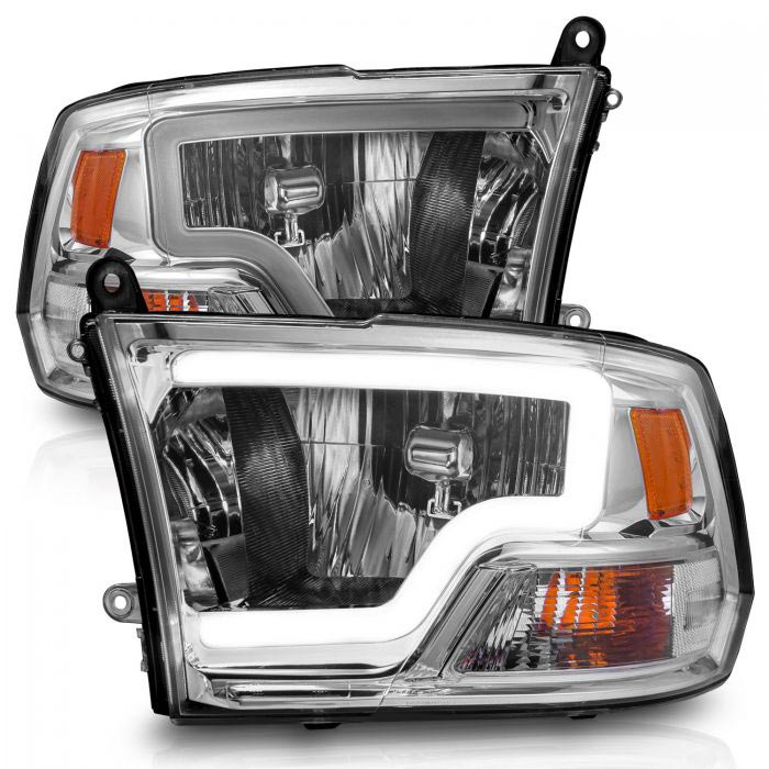 ANZO Crystal Headlight Set Clear Lens Chrome Amber Housing | Chevy Tahoe (07-14) (111475) main image 1