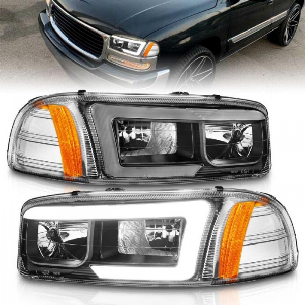 Anzo 111522 Black Plank Style Projector Headlights | XDP