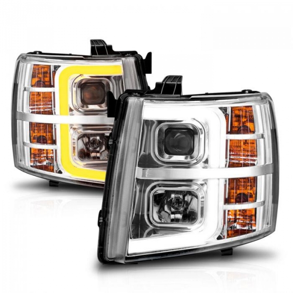 Anzo 111546 Chrome Plank Style Switchback Projector Headlights | XDP