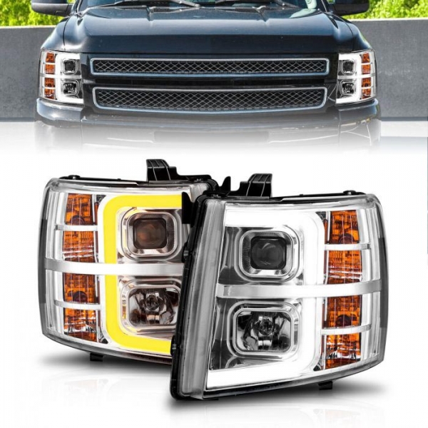 Anzo 111546 Chrome Plank Style Switchback Projector Headlights | XDP