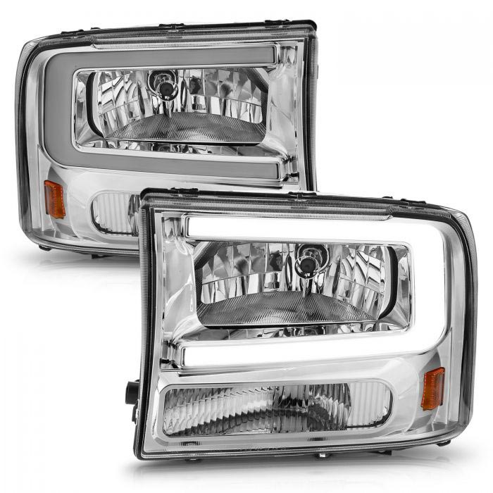 ANZO Projector Headlight Set Clear Lens Chrome w/ Amber Housing | Nissan Altima (13-15) (121550)