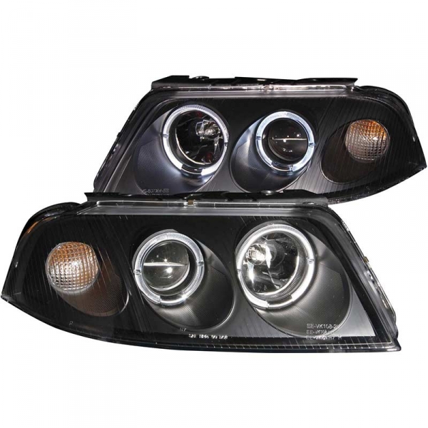 Image 1 for Anzo Black Projector Headlights With Halo 121357