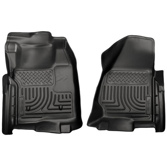 Husky Liners 09-14 Chevy Traverse/07-14 GMC Acadia Weatherbeater Black Front Floor Liners main image 1