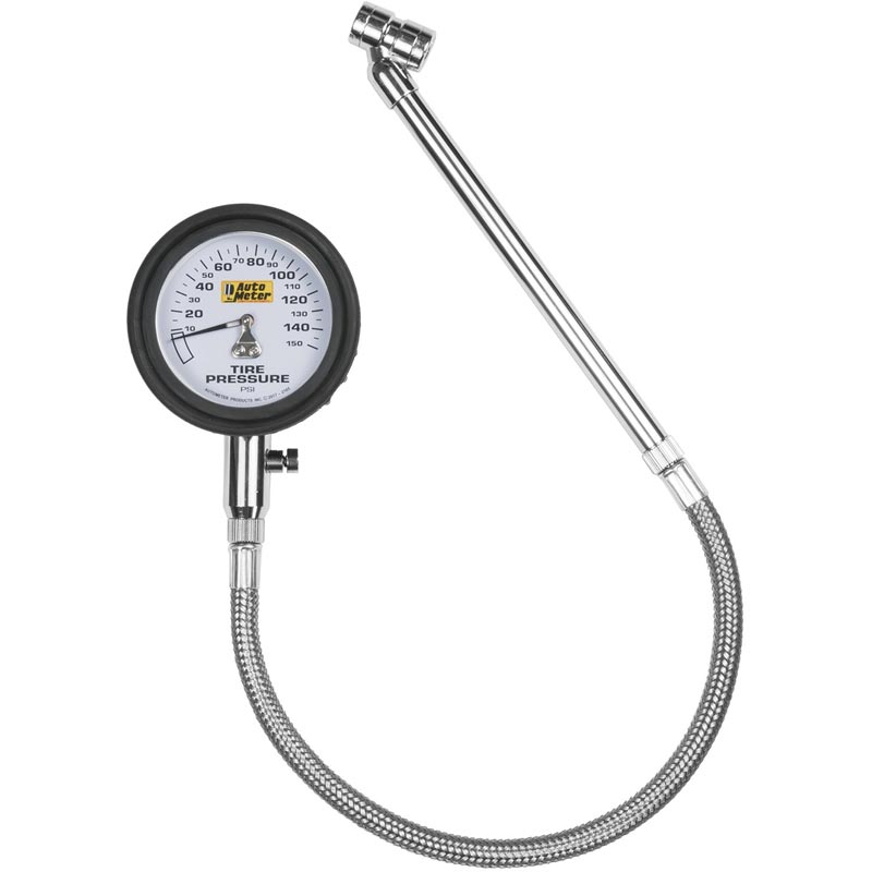Auto Meter 2165 Dual Foot 150 PSI Mechanical Tire Pressure Gauge XDP
