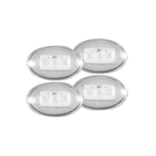 Image 1 for Recon 264132CL Clear 4-PC LED Dually Fender Lights