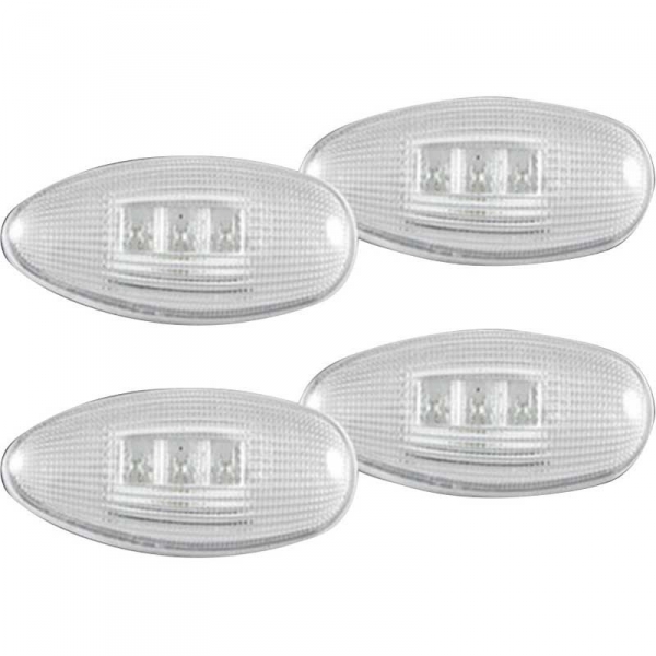 Image 1 for Recon 264133CL Clear 4-PC LED Dually Fender Lights