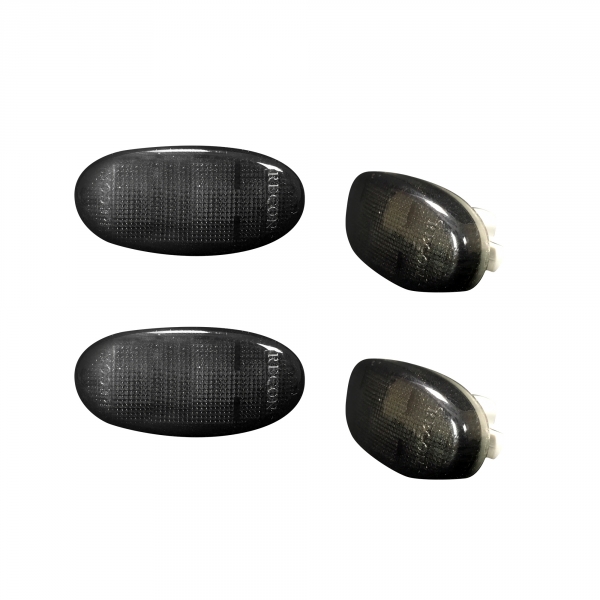 Image 1 for Recon 264136BK Smoked 4-PC LED Dually Fender Lights