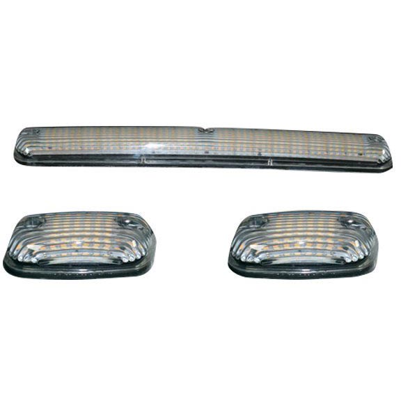 Image 1 for Recon 264156CLS Clear Lens Amber/White Strobe LED Cab Lights