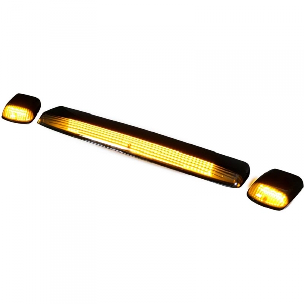 Recon 264157BKS Smoked Lens Amber/White Strobe LED Cab Lights | XDP