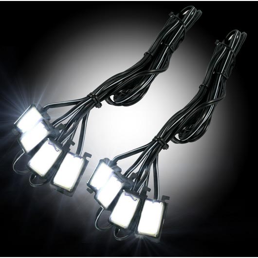 Recon 26417HP High Power White LED Bed Rail Light Kit