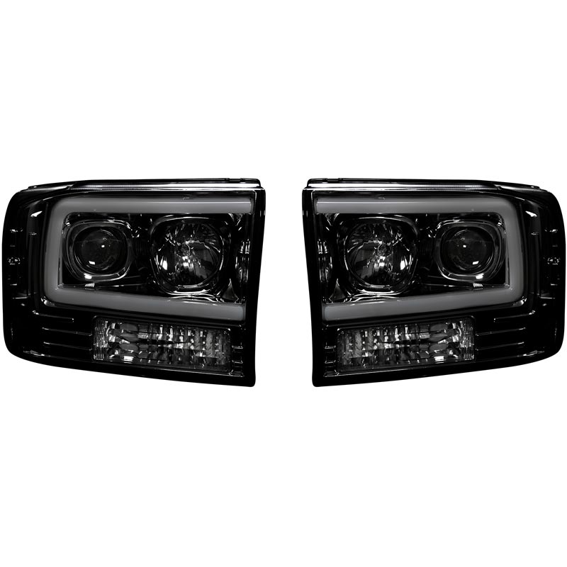 Recon 264192BKC Smoked Projector Headlights With OLED U-Bar | XDP