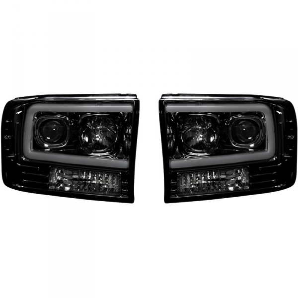 Image 1 for Recon 264192BKC Smoked Projector Headlights With OLED U-Bar