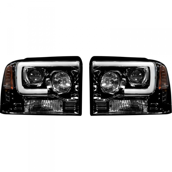 Image 1 for Recon 264193BKC Smoked Projector Headlights With OLED U-Bar