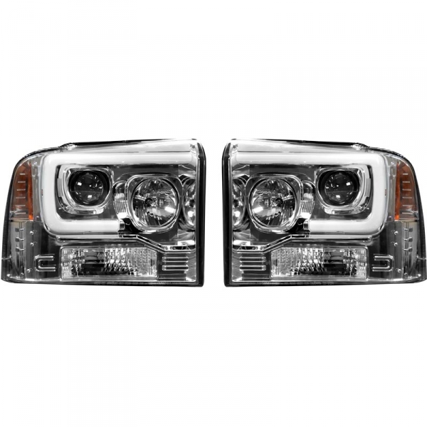 Image 1 for Recon 264193CLC Clear Projector Headlights With OLED U-Bar