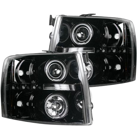 Image 1 for Recon 264195BKCC Smoked Projector Headlights With CCFL Halos