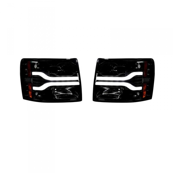 Image 1 for Recon 264195BKC Smoked Projector Headlights With OLED U-Bar
