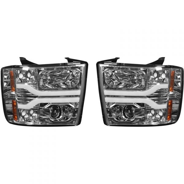Image 1 for Recon 264195CLC Clear Projector Headlights With OLED U-Bar