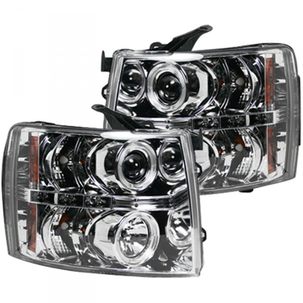 Image 1 for Recon 264195CL Clear Projector Headlights With LED Halos