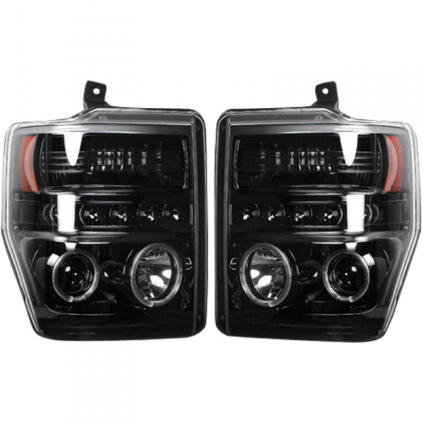 Image 1 for Recon 264196BKCC Smoked Projector Headlights With CCFL Halos