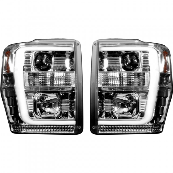 Image 1 for Recon 264196CLC Clear Projector Headlights With OLED U-Bar